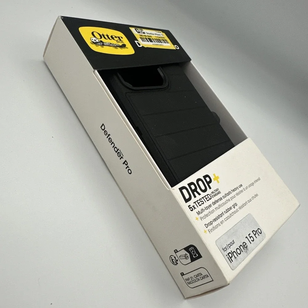 OtterBox‎ Defender Pro for Apple iPhone 15 Pro Black Rugged Case - New